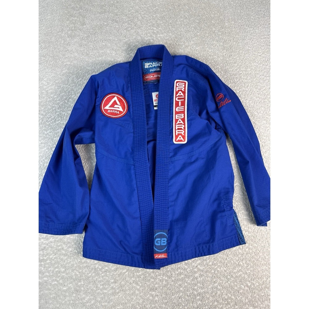 Gracie Barra Kimono Gi Jacket Youth Y6 Blue MMA Jiu Jitsu Uniform
